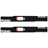 2PK Toothed Mulching Mower Blade for 42' John Deere E100, E110, E120, E130, E140