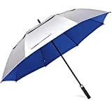 Prospo 68inch Golf Umbrella UV Protection Extra Large Oversized Heavy Duty Stick Umbrellas Auto Open Double Canopy Vented Sun Rain Umbrella Windproof