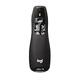 Logitech Wireless Presenter R400, Wireless Presentation Remote Clicker with 50 ft Red Laser Pointer 910-001356