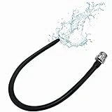 Silicone Nozzle Enema Attachment Reusable Douche Black Hose Nozzle (20 in)
