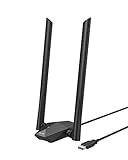 BrosTrend USB WiFi 6 Adapter AX1800 Long Range USB WiFi Adapter for PC Laptop Desktop 5GHz/1201Mbps + 2.4GHz/574Mbps Wireless Dongle with 2X High Gain Wi-Fi Antennas for Windows 11/10 ONLY