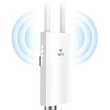 Outdoor WiFi Extender High Power Outdoor Access Point with PoE, Dual Band 5G 2.4G 1200Mbps Outdoor WiFi Range Extender WiFi Repeater Signal Booster with Gigabit Ethernet Port, IP66 Waterproof