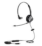USB Headset with Noise Canceling Microphone, PC Headphone with Mic Mute for Office Call Center Computer Skype Chat Business Meeting Softphone Drangon Voice Recognition Speech Dictation