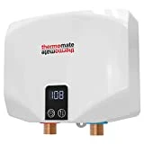 Tankless Water Heater Electric, thermomate 3.5kW 120V Hard Wired Point of Use On Demand Hot Water Heater Self Modulating ET035 (NO PLUG) (White)