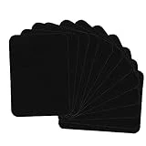 Premium Quality Fabric Iron-on Patches Inside & Outside Cotton Black Repair Decorating Kit 12 Pieces Size 4.8' by 3.7' (9.5 cm x 12.4 cm) (Black-1)