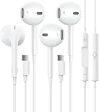 2 Packs-USB C Headphones Type C Earbuds for iPhone 15 Pro Max Galaxy S23/S22/S21/S20/Ultra Note 10/20 Pixel 7/6/6a/5/4, Wired Earphones with Mic & Volume Control for iPad Pro Pixel 6 6a 7 OnePlus 9 8