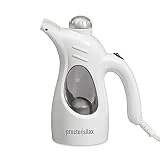 Proctor Silex Handheld Garment Steamer for Clothes, Fabric and Drapes, Continuous Steam, Portable Wrinkle-Remover for Home and Travel, Vacation Essentials, 120/240 Volt, 800W, White (11579PS)