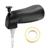 for Westbrass E531D-1F-62 Universal Bathroom Tub Spout,5-1/4 Inches Reach Wall Front Mount Tub Spout with Shower Diverter Including Waterproof Tape