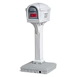 American Home by Simplay3 Premium Dig-Free Easy Up Classic Mailbox and Post Combination in White, Above Ground Mailbox