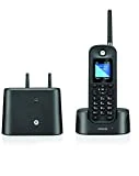 Motorola O211 DECT 6.0 Long Range Cordless Phone - Wireless Phones for Home & Office Phone with Answering Machine - Indoors and Outdoors, Water & Dust Resistant, IP67 Certified - Black, 1 Handset