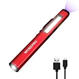 WORKPRO Rechargeable Pen Light, 450 Lumen LED Flashlight with 365 nm UV Black Light, Multifunctional Penlight for Mechanic Emergency Outdoor, Great Gifts