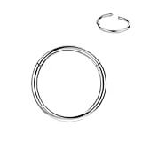 FANSING 18g Nose Rings Hoop 18 Gauge Nose Hoop 8mm Cartilage Earring Hoop Surgical Steel Piercing Jewelry for Septum Helix Lip