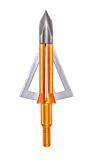 Muzzy Bowhunting 3 Blade Archery Arrow Crossbow Broadhead 100 or 125 Grain - 6 Count(Pack of 1)