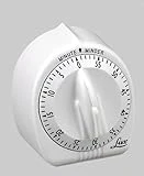 Lux Minute Minder Timer Mechanical White with Black Markings 60 Min
