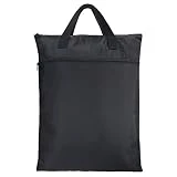 BeeGreen Black Laundry Bag for Traveling with Handles & Zipper Pockets Hanging Laundry Hamper Heavy Duty Collapsible Washable for Dirty Clothes College Dorm Gym Beach Pool Swimsuit