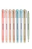 DIVERSEBEE Dual Tip Bible Highlighters and Pens No Bleed, 8 Pack Assorted Colors Quick Dry Highlighters Set, Cute Markers, Bible Study Journaling School Office Supplies, Bible Accessories