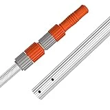 AgiiMan Aluminum Telescoping Swimming Pool Pole 12 Foot, Pool Net Skimmer Rake Vacuum Head Brush Cleaning Heavy Duty