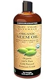 Mary Tylor Naturals Organic Neem Oil (16 oz), USDA Certified, Cold Pressed, Unrefined, Premium Quality, 100% Pure Great for Skincare and Hair Care