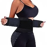 VENUZOR Waist Trainer Belt for Women - Waist Cincher Trimmer - Slimming Body Shaper Belt - Sport Girdle Belt (UP Graded)(Black,Medium)