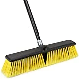 KeFanta 18 Inches Push Broom Outdoor- Heavy Duty Broom with 63' Long Handle for Deck Driveway Garage Yard Patio Warehouse Concrete Floor Cleaning