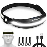 DARKBEAM Headlamp USB Type C Rechargeable COB LED Bright Hard Hat Light, with Red Light Headlight - Head Lamp Floodlight 230° Wide Beam - Car Maintenance, Construction Work, Fishing