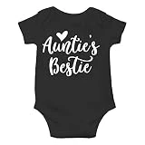 CBTwear Auntie's Bestie - My Aunt and I Got in Trouble Today - Cute Infant One-Piece Baby Bodysuit (Newborn, Black)
