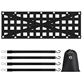 GADFISH Heavy Duty Tailgate Net for Truck Bed, Cargo Net Durable Truck Bed Extender Tailgate Cargo Net with 4 Adjustable Buckle Straps, Perfect for Truck, Trailer, Pickup, Boat, Jeep, SUV(54'x17.7')