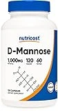 Nutricost D-Mannose 1000mg Per Serving, 120 Capsules - 500mg Per Capsule, Urinary Tract Health, Non-GMO and Gluten Free