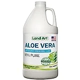 Pure Aloe Vera Juice Unflavored - Cold-Processed - Inner Filet from Organic Fresh Leaves from Texas - 64 fl oz