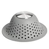 OXO Good Grips Silicone Shower & Tub Drain Protector, Gray