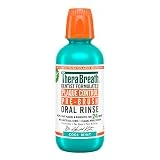 TheraBreath Plaque Control Mouthwash, Cool Mint, Pre-Brush Rinse, 16 Fl Oz