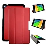 Kuesn Google Nexus 7 2nd (2nd.2013 Model) pu Leather Pouch with Stand - Fit for 2013 Release Google Nexus 7 Tablet Case(Red)