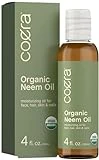 Neem Oil | 4 fl oz | Certified Organic | Moisturizing Oil for Face, Hair, Skin, & Nails | Free of Parabens, SLS, & Fragrances