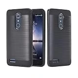 NEM Case for ZTE ZMax Pro | ZTE Blade X Max | ZTE Carry Z981, Brushed Dual Layer Hybrid Armor Defender Shockproof for ZTE Imperial Max Z963U/ZTE Blade Max 3 Z986/Max XL N9560/Blade X Max Black
