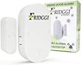 FRIDGGI - Freezer Door Alarm with 60 Second Delay, 2, 3, and 4 Minute Reminders, Refrigerator and Fridge Door Alarm or Chime, Low/Loud 80 to 110 dB (White)