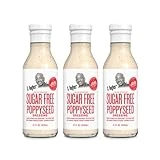 G Hughes Sugar Free Poppyseed Dressing - Gluten Free Poppy Seed Dressing, Sugar Free Salad Dressings, Keto Friendly Salad Dressing Poppy Seed, Zero Carb Poppyseed Salad Dressing - 12 Oz (3-Pack)
