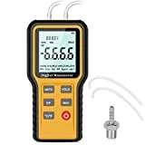 Manometer, Professional Air Pressure Meter, Dual-Port HVAC Digital Manometer Gas Pressure Tester,12 Selectable Units Differential Pressure Gauge, (Included Battery)