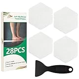 Non Slip Bathtub Stickers 28 PCS Adhesive Anti Slip Shower Stickers for Bath Tub,Bathroom,Stairs with Premium Scraper