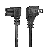 [UL Listed] 12FT Power Cord Compatible Samsung TCL Roku LG Sharp Toshiba Insignia Sony LED LCD TV, Right Angle Power Cable Replacement