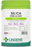 Silica; 250mg; 100 Capsules 1 a day, for Hair and Nails - adds strength and shine - super high strength by Lindens