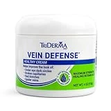 TriDerma Vein Defense Healthy Cream, Helps Improve the look of Spider Veins, Broken Capillaries, Red Blotches and Under Eye Dark Circles 4 oz