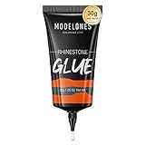 Modelones Rhinestone Glue for Nails, Gel Nail Glue for Rhinestones for Nails Super Adhesive NO Wipe Nail Gem Glue for Nail Crystals Beads Diamonds Sticker 3D Nail Gel 30ML Cured Need Beauty Gift