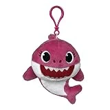 Pinkfong Baby Shark Plush Keychain Mommy Shark - Baby Shark Plush Clip On Keychain from Hit Song - Official Baby Shark Stuffed Animal Clip for Bags, Lunch Boxes, Backpacks