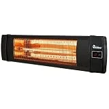 Dr Infrared Heater DR-238 Carbon Infrared Outdoor Heater for Restaurant, Patio, Backyard, Garage, and Decks, Standard, Black