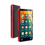80GB MP3 Player with Bluetooth and WiFi, MP4 MP3 Player with Spotify 4' Full Touch Screen, Android Streaming Music Player with Pandora, HiFi Sound Walkman Digital Audio Player with Speaker(Red)
