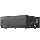 SilverStone Technology Home Theater Computer Case (HTPC) with Faux Aluminum Design for ATX/Micro-ATX Motherboards and New USB Type C Front Port, SST-GD09B-C