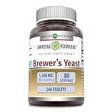 Amazing Formulas Brewers Yeast 1500mg Per Serving 240 Tablets Supplement | Non-GMO | Gluten Free | Made in USA