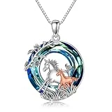 TOUPOP Horse Necklace for Women Horse Gifts for Horse Lover 925 Sterling Silver Animal Necklace Horse Jewelry for Women Daughter Sister Wife Mom Girlfriend Friend Birthday Mother's Day Christmas Gift