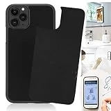 Anti Gravity Phone Case Compatible with iPhone 12 Pro and iPhone 12, Sticky Selfie Suction Black Anti Gravity Case for iPhone 12/12 Pro Nano Stick on Smooth Flat Surface with Dust Proof Film