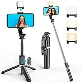Portable 41 Inch Selfie Stick Phone Tripod with Wireless Remote Extendable Tripod Stand 360 Rotation Compatible with iPhone 14 13 12 11 pro Xs Max Xr X 8 7 6 Plus, Android Samsung Smartphone